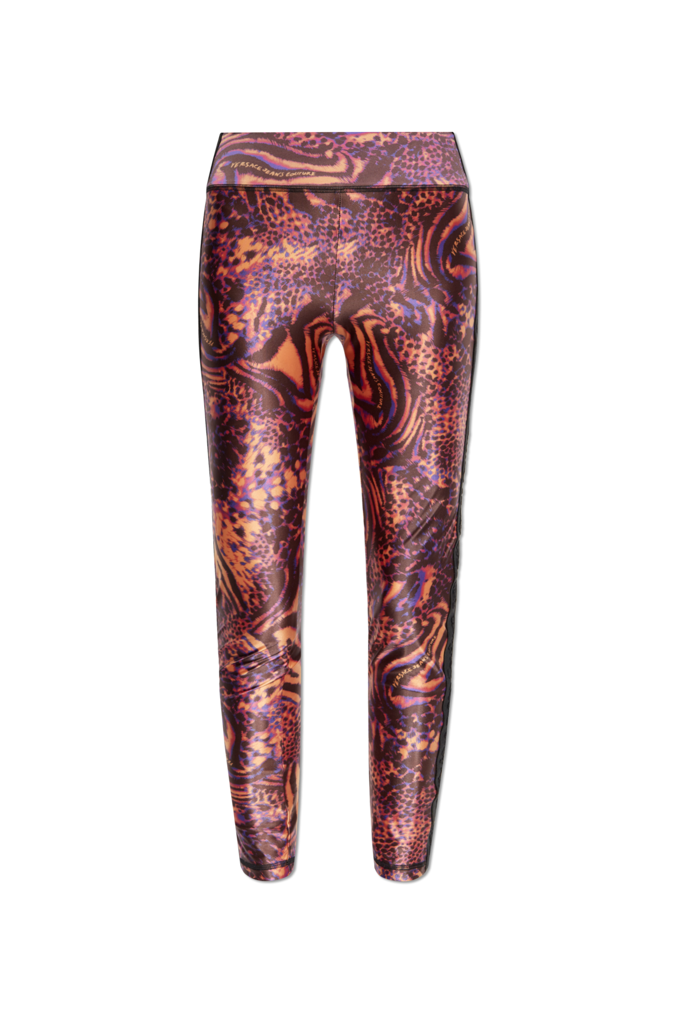 Multicolour Leggings with animal print Versace Jeans Couture